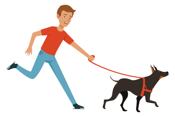 Boy Running with Dobermann: Cartoon Kid Review