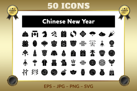 Chinese New Year Glyph Icons: A Designer's Review