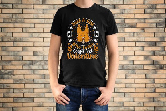 Just a Girls Corgis Valentine T-shirt