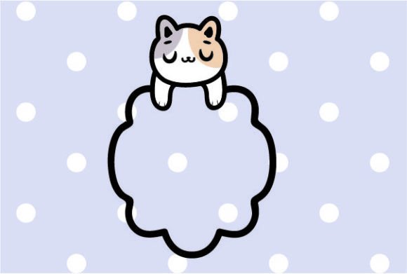 Kawaii Calico Cat Frame