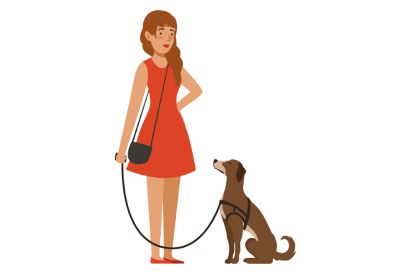 Pretty Woman with Dog on Leash – A Designer's Review