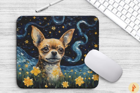 Starry Night Chihuahua Dog Mouse Pad: A Designer's Review