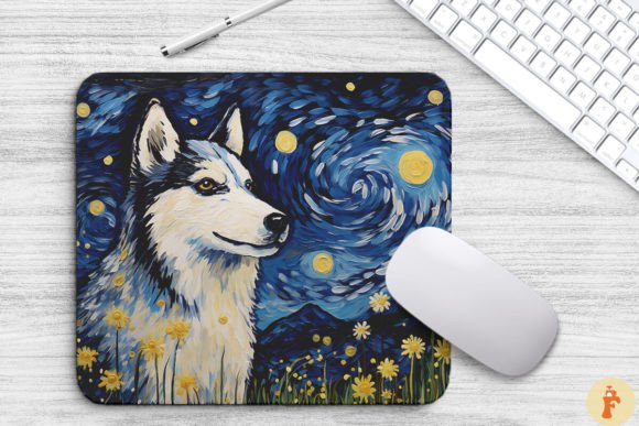 Starry Night Husky Dog as an Embroidery Design Review